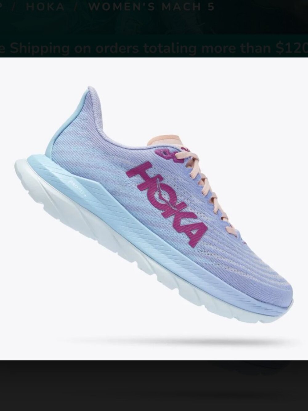 Hoka Women's Mach 5 Blue/Purple Running Shoes Sneakers Size 8.5B